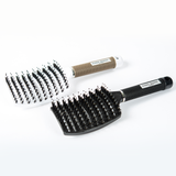 Curved Vent Detangling Hair Brush (Black)