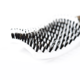 Curved Vent Detangling Hair Brush (White)